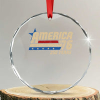 250th Anniversary USA Crystal Glass Ornament America Retro 250 Years 1776 2026