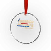 250th Anniversary USA Crystal Glass Ornament America Retro 250 Years 1776 2026