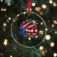 250th Anniversary USA Crystal Glass Ornament Patriotic 250 Years American 4th July 1776 2026