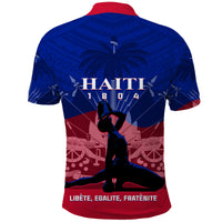 Haiti Polo Shirt Negre Marron With Coat Of Arms Polynesian Style - Wonder Print Shop