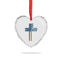267th Pope Leo XIV Heart Crystal Glass Ornament Nos Multi In Illo Uno Unum American Cross - Wonder Print Shop