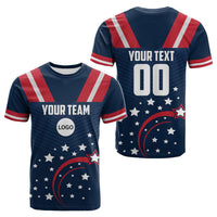 Custom USA Stars T Shirt Sporty Style - Wonder Print Shop