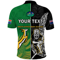 Custom New Zealand South Africa Rugby Polo Shirt All Black Maori Mix Springboks - Wonder Print Shop