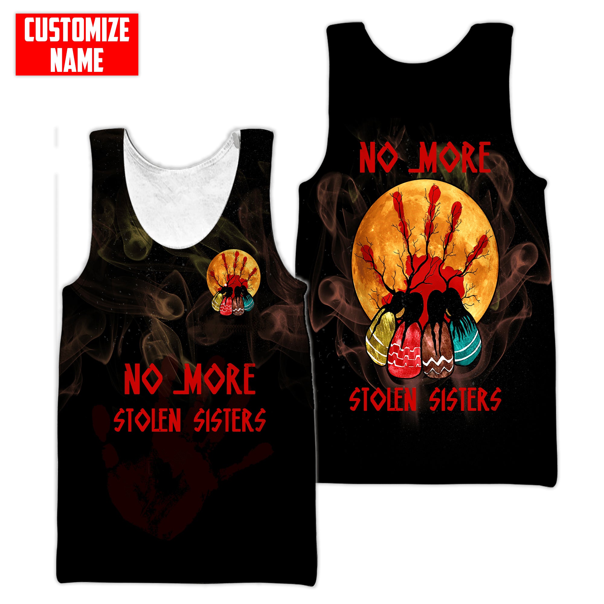 Native American No More Stolen Sisters 3D All Over Printed Unisex Tank Top RLT01