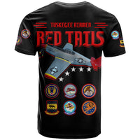 Custom Tuskegee Airmen T Shirt US Military Black Red Tails LT13 - Wonder Print Shop
