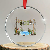 30th Birthday Fishing Crystal Glass Ornament Fisherman Birthday Party Gift