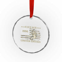 30th Birthday Fishing Vintage 1996 Limited Edition Crystal Glass Ornament Bass Fishing Camouflage American Flag Fisherman Gift