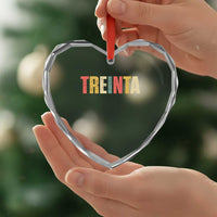 30th Birthday Treinta Heart Crystal Glass Ornament Spanish Mexican 30 Years Old Bday
