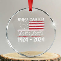 39th President Jimmy Carter Crystal Glass Ornament USA Legacy We The People Betsy Ross Flag - Wonder Print Shop