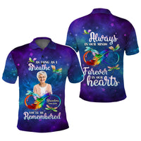 Custom Photo Memorial Polo Shirt As Long As I Breathe You'll Be Remembered