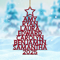 Custom Christmas Family Names Xmas Tree Ornament CTM05