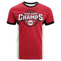 Custom 2025 Basketball Champions Scarlet White T Shirt | Wonder Print Shop