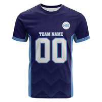 Custom Navy Blue T Shirt Sporty Style - Wonder Print Shop