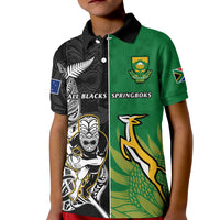 Custom New Zealand South Africa Rugby Polo Shirt All Black Maori Mix Springboks - Wonder Print Shop