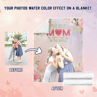 Custom Photo Mother's Day Blanket The Best Mom In The World | Wonder Print Shop