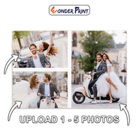 Custom Photo Canvas Wall Art Prints Design 1 - 5 Photo Collage - Wonder Print Shop