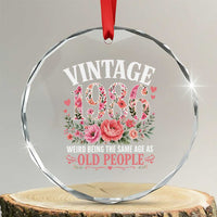 40th Birthday Gifts For Her Crystal Glass Ornament Floral 1986 Weird Being The Same Age As Old People