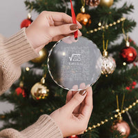 45th Birthday Math Crystal Glass Ornament Square Root of 2025 Funny Math Nerd 45 Year Old Gift