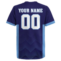 Custom Navy Blue Rugby Jersey Sporty Style - Wonder Print Shop