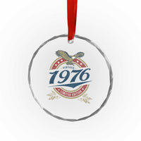 50th Birthday Beer Lover Vintage 1976 Limited Edition Crystal Glass Ornament Bald Eagle