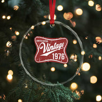 50th Birthday Beer Lover Vintage 1976 Limited Edition Crystal Glass Ornament Red Metal Beer Soft Sign Graphic