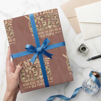 50th Birthday Gift For Men Wrapping Paper Roll Retro Camo 1976 Weird Being The Same Age As Old People