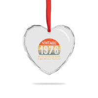 50th Birthday Heart Crystal Glass Ornament Retro 1976 Weird Being The Same Age As Old People