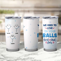 Custom Father's Day Tumbler Cup We Used To Live In Your Balls | Wonder Print Shop