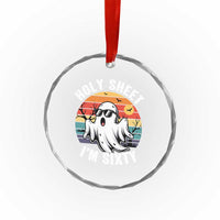 60th Birthday Halloween Ghost Crystal Glass Ornament Holy Sheet I'm Sixty