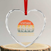60th Birthday Heart Crystal Glass Ornament Retro 1966 Weird Being The Same Age As Old People