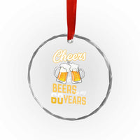 60th Birthday Party Gift Crystal Glass Ornament Cheers Beers To My 60 Years