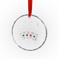 60th Birthday Poker Lover Crystal Glass Ornament At 60 I Am Still Playing With A Full Deck I Just Shuffle Slower