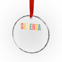 60th Birthday Sesenta Crystal Glass Ornament Spanish Mexican 60 Years Old Bday