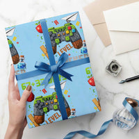 67 33 100 Days Level Unlocked Wrapping Paper Roll Gaming 100th Day of School Boys Kid