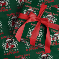 67 African American Santa Christmas Wrapping Paper Roll Funny Santa Says Six Seven Meme Gen Alpha Slang - Wonder Print Shop