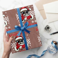 67 African American Santa Christmas Wrapping Paper Roll Funny Santa Says Six Seven Meme Gen Alpha Slang - Wonder Print Shop
