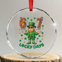 67 Basketball St Patricks Day Crystal Glass Ornament Funny Six Seven Leprechaun Meme