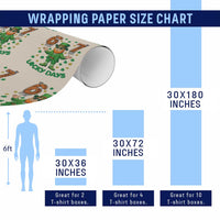 67 Basketball St Patricks Day Wrapping Paper Roll Funny Six Seven Leprechaun Meme