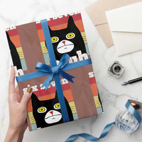 67 Bruh Meme Wrapping Paper Roll Funny Six Seven Black Cat - Wonder Print Shop