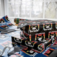 67 Bruh Meme Wrapping Paper Roll Funny Six Seven Black Cat - Wonder Print Shop