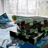 67 Bruh St Patricks Day Wrapping Paper Roll Funny Six Seven Shamrock Meme