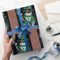 67 Cat St Patricks Day Wrapping Paper Roll Funny Cat Driver Leprechaun Meme