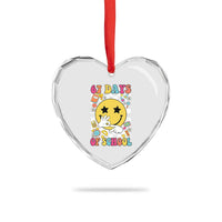 67 Days Of School Heart Crystal Glass Ornament Six Seven Meme Student Teacher - Wonder Print Shop