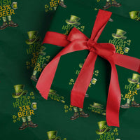 67 Irish 33 Beer Wrapping Paper Roll Funny Six Seven Leprechaun Drinking Beer Lover