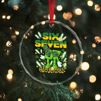 67 Italian Brainrot St Patricks Day Crystal Glass Ornament Funny Six Seven Leprechaun Playing Baseball Meme