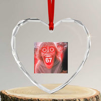 67 Mason Kid Glitchcore Graphic Heart Crystal Glass Ornament Screaming Boy Six Seven Viral Meme Devil Edit - Wonder Print Shop