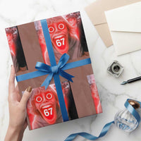 67 Mason Kid Glitchcore Graphic Wrapping Paper Roll Screaming Boy Six Seven Viral Meme Devil Edit - Wonder Print Shop