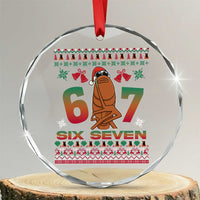 67 Six Seven Christmas Crystal Glass Ornament Marcus The Worm Robert Meme - Wonder Print Shop