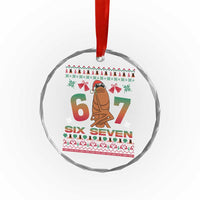 67 Six Seven Christmas Crystal Glass Ornament Marcus The Worm Robert Meme - Wonder Print Shop