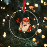 67 Six Seven Christmas Crystal Glass Ornament Santa MAGA Hat Xmas TS14